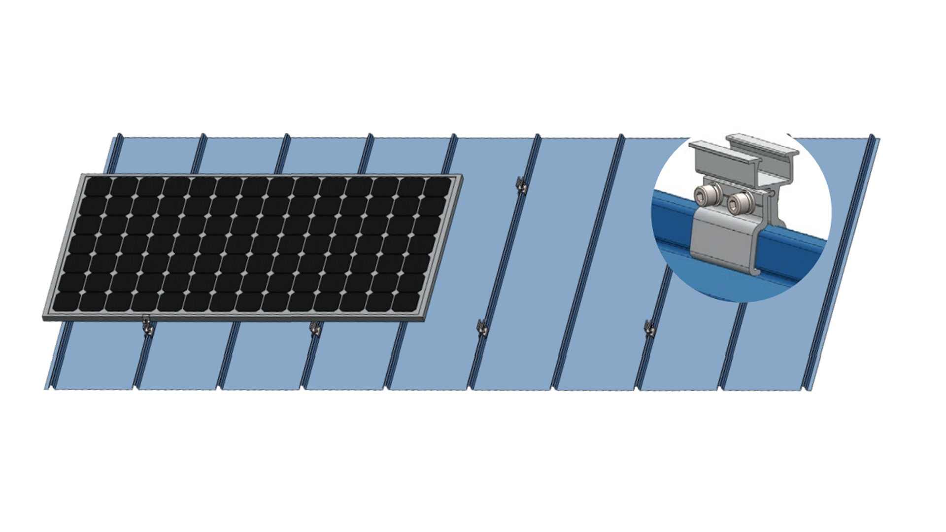 Kliplok roof solar mounting brackets