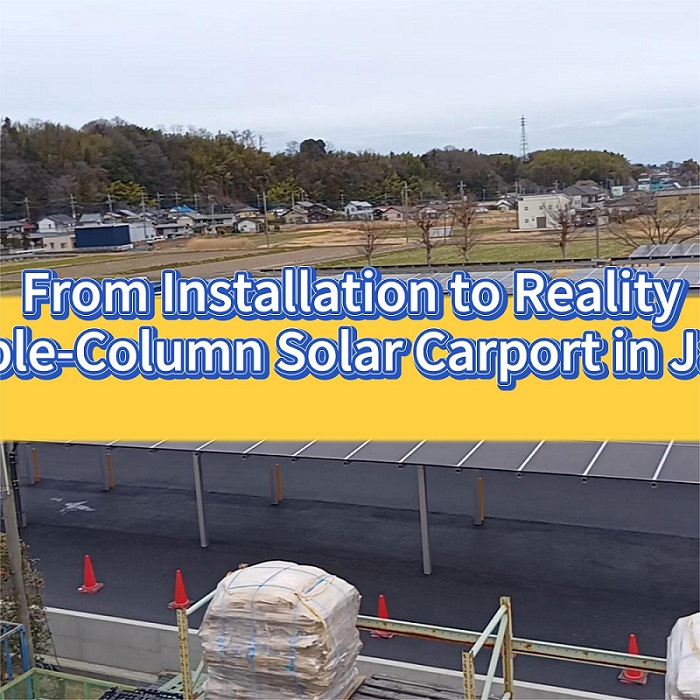 From Installation to Reality | JinMega Double-Column Solar Carport in Japan