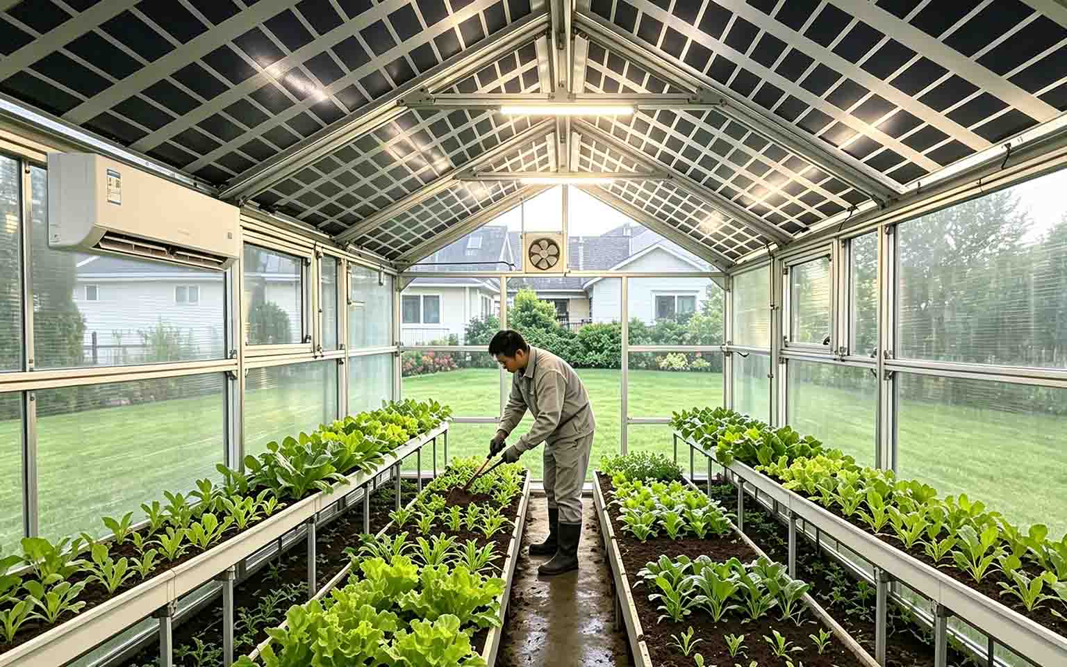 Aluminum frame solar greenhouse